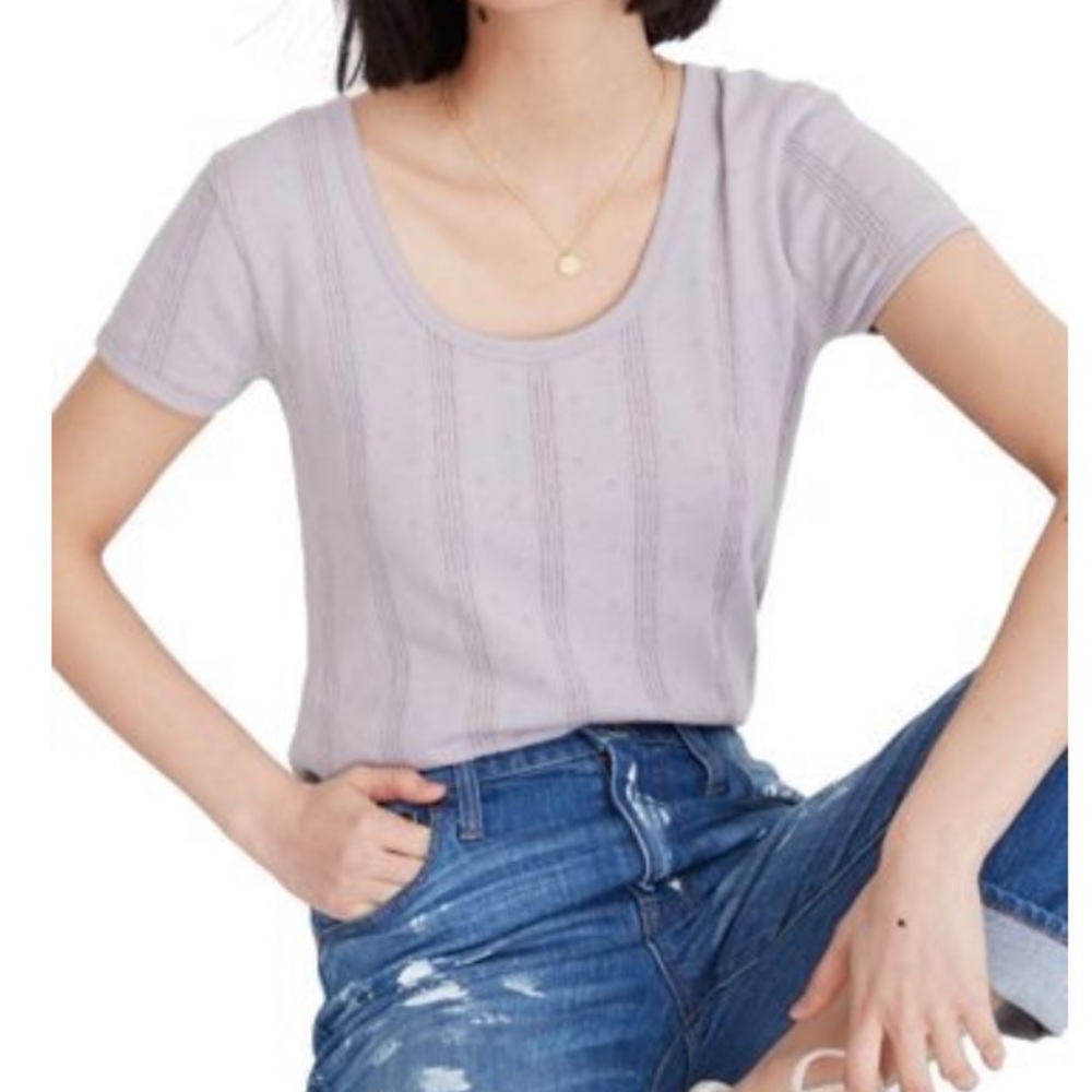 New Madewell pointelle knit top